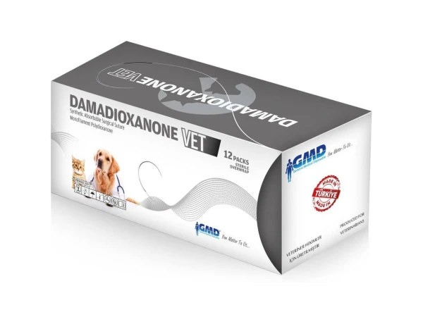 Полидиоксанон(ПДО), MP 3,5(USP 0),75 см, обр-реж.3/8, 35 мм, Damacryl (Турция) 12 шт/уп