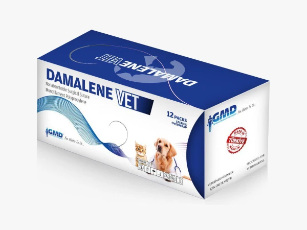 Полипропилен(ПП), MP 2(USP 3-0),75 см, колющ. 1/2, 20 мм, Damalene (Турция) 12 шт/уп